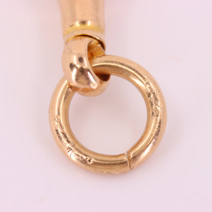 Large Antique 9ct Rose Gold Albert Dog Clip Clasp Charm Pendant Holder