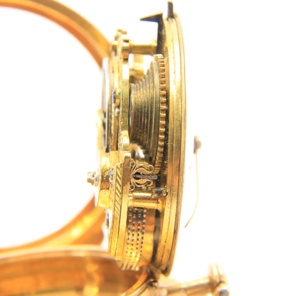 Antique 22ct Gold Verge Pocket Watch William Story London 1768 Skeletonized