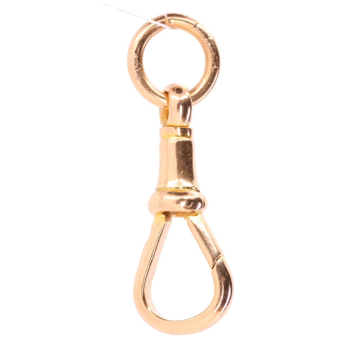 Large Antique 9ct Rose Gold Albert Dog Clip Clasp Charm Pendant Holder