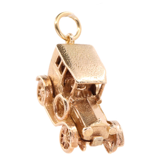 Vintage 9ct Hallmarked Gold Opening Ford Model T Style Retro Car Charm Pendant Gift