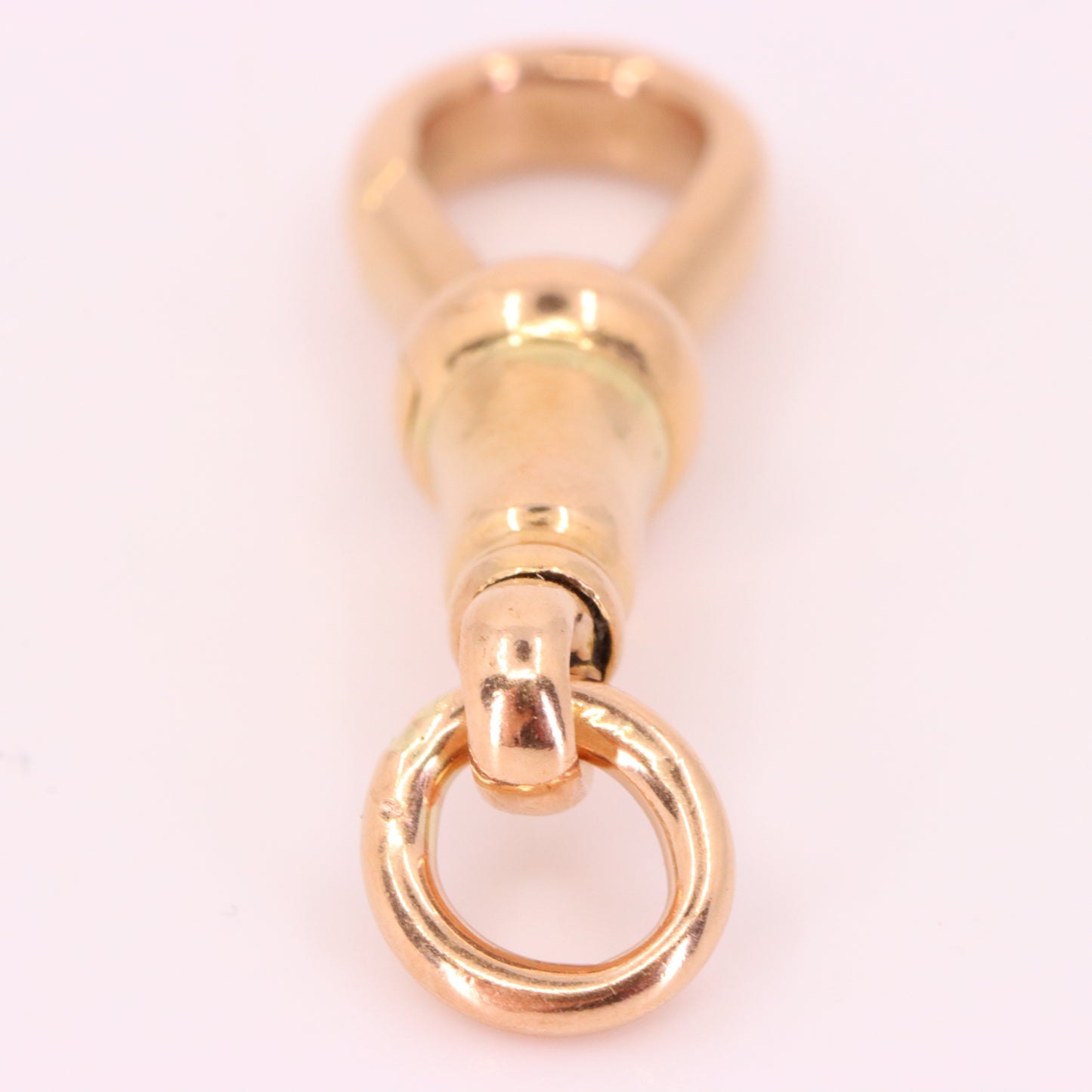 Antique 9ct Hallmarked Rose Gold Albert Dog Clip Clasp Charm Pendant Holder