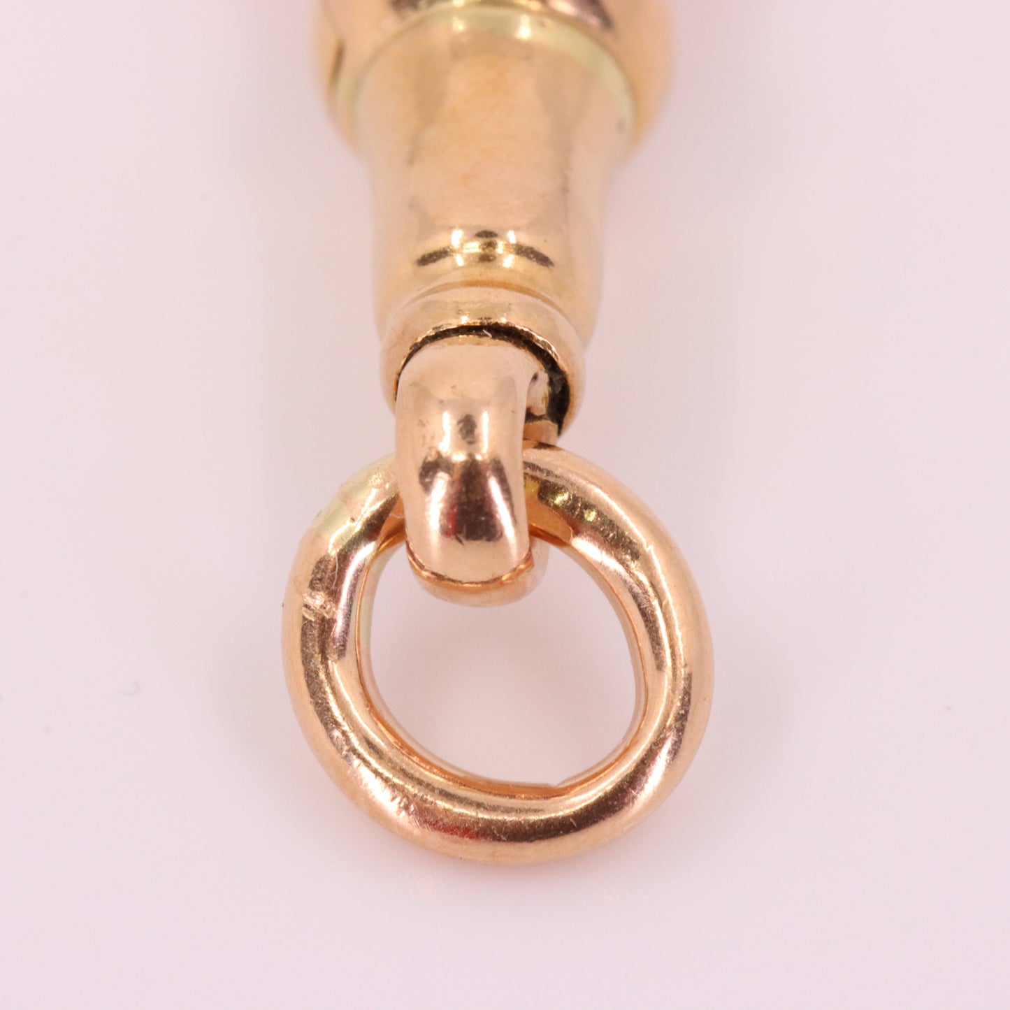 Antique 9ct Hallmarked Rose Gold Albert Dog Clip Clasp Charm Pendant Holder