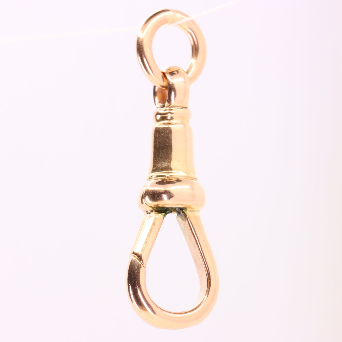 Antique 9ct Hallmarked Rose Gold Albert Dog Clip Clasp Charm Pendant Holder