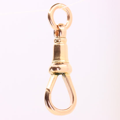 Antique 9ct Hallmarked Rose Gold Albert Dog Clip Clasp Charm Pendant Holder