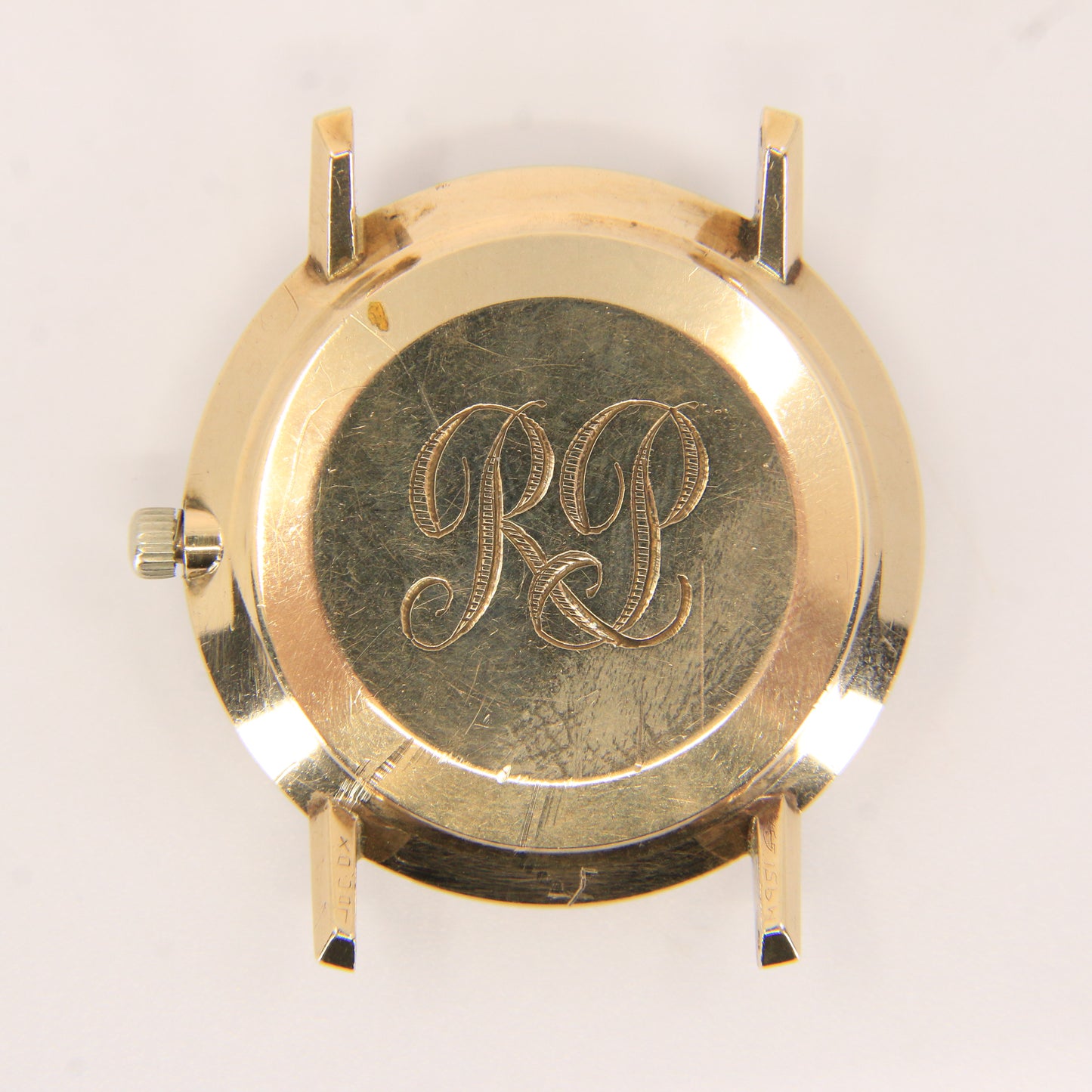 Vintage 9ct Gold Omega De Ville Wristwatch Date Feature Initialled Case Back