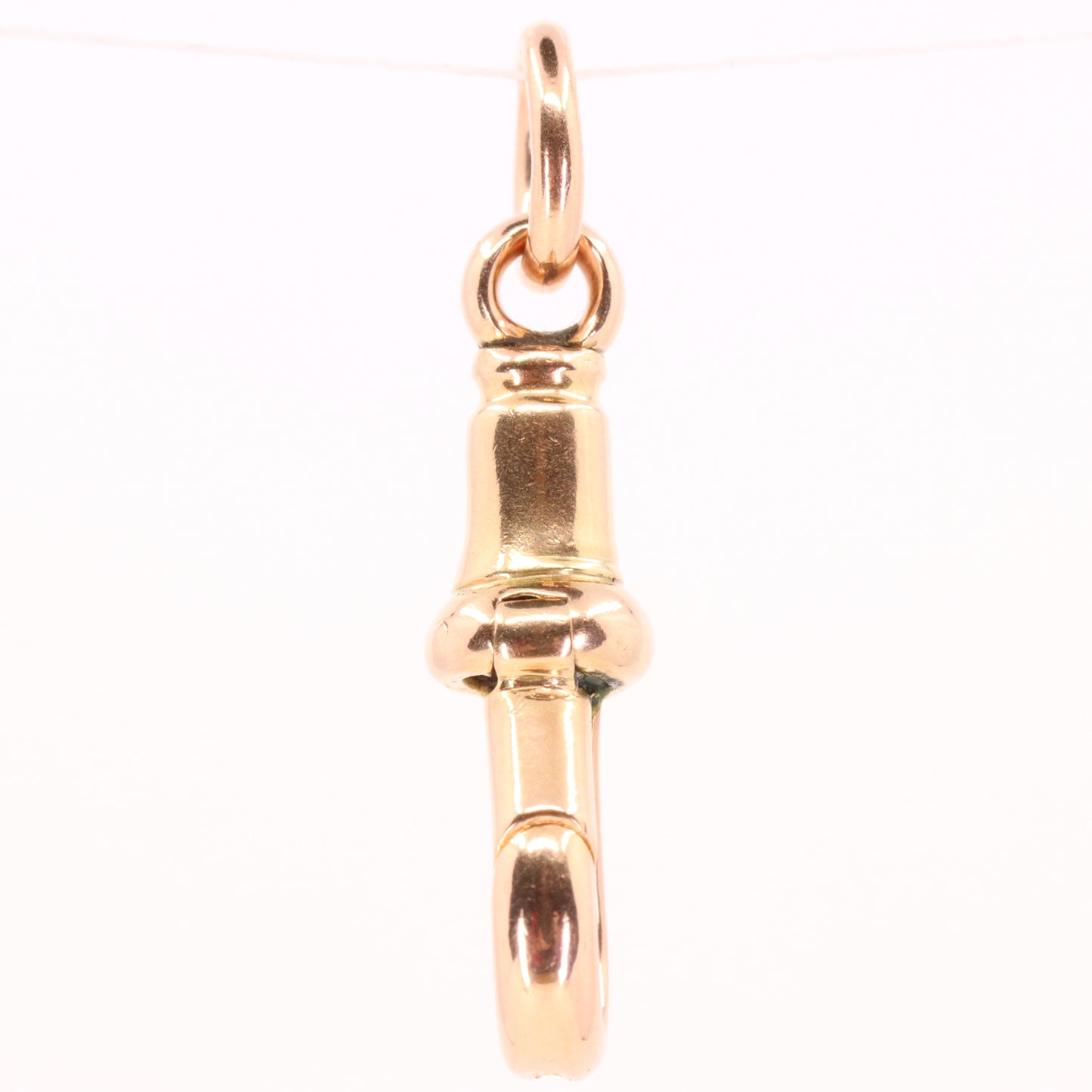 Antique 9ct Hallmarked Rose Gold Albert Dog Clip Clasp Charm Pendant Holder