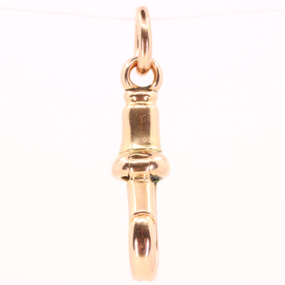 Antique 9ct Hallmarked Rose Gold Albert Dog Clip Clasp Charm Pendant Holder