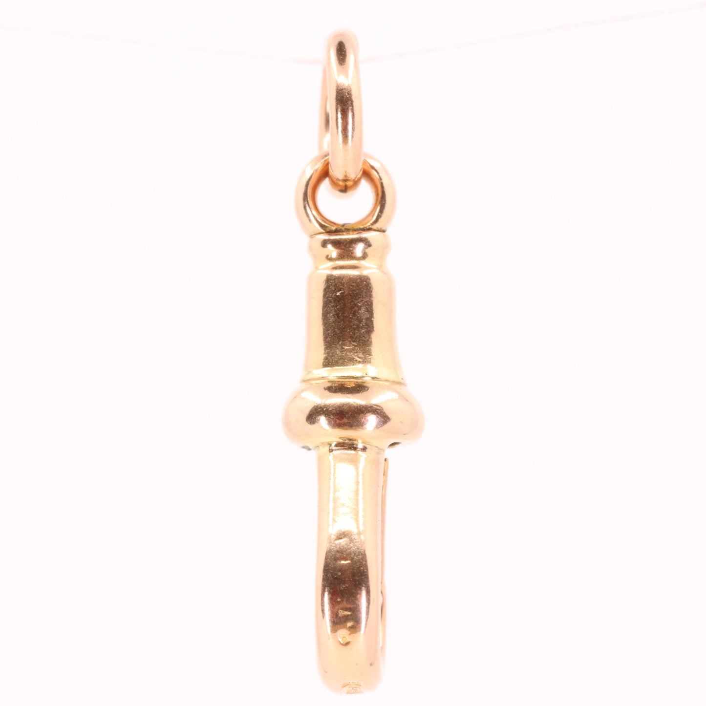 Antique 9ct Hallmarked Rose Gold Albert Dog Clip Clasp Charm Pendant Holder