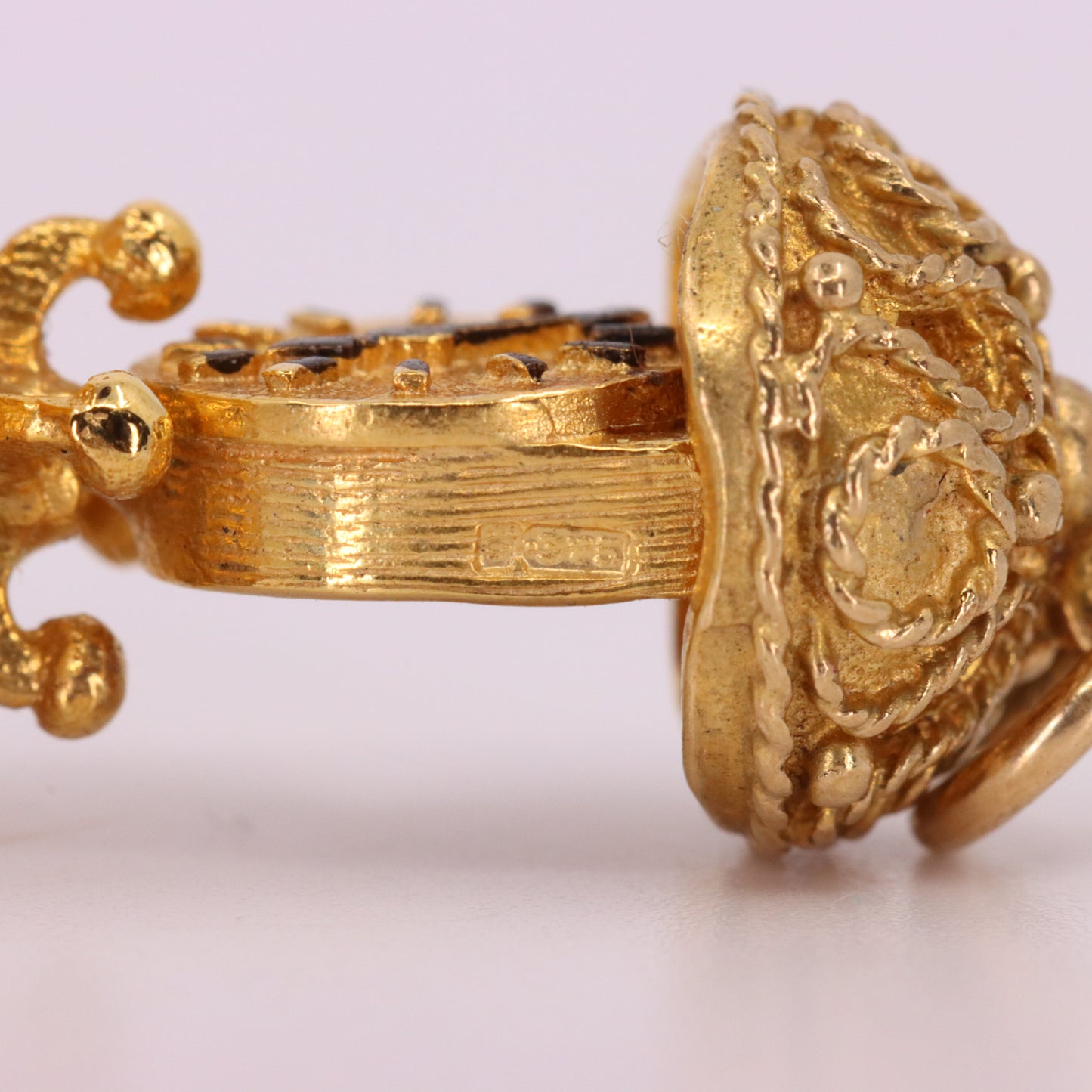 Vintage 9ct Hallmarked Gold Mantel Clock Charm Pendant Miniature Collectable Gift