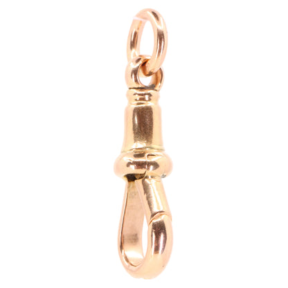 Antique 9ct Hallmarked Rose Gold Albert Dog Clip Clasp Charm Pendant Holder