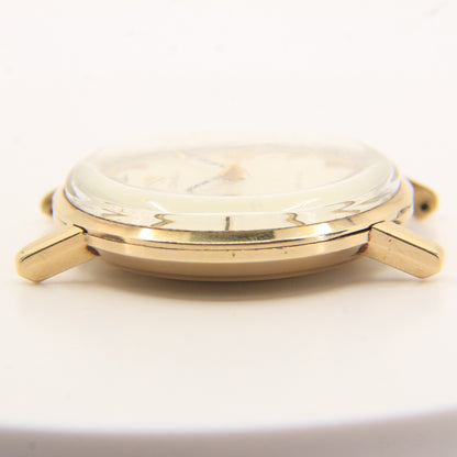 Vintage 9ct Gold Omega De Ville Wristwatch Date Feature Initialled Case Back