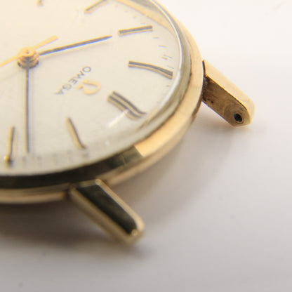 Vintage 9ct Gold Omega De Ville Wristwatch Date Feature Initialled Case Back
