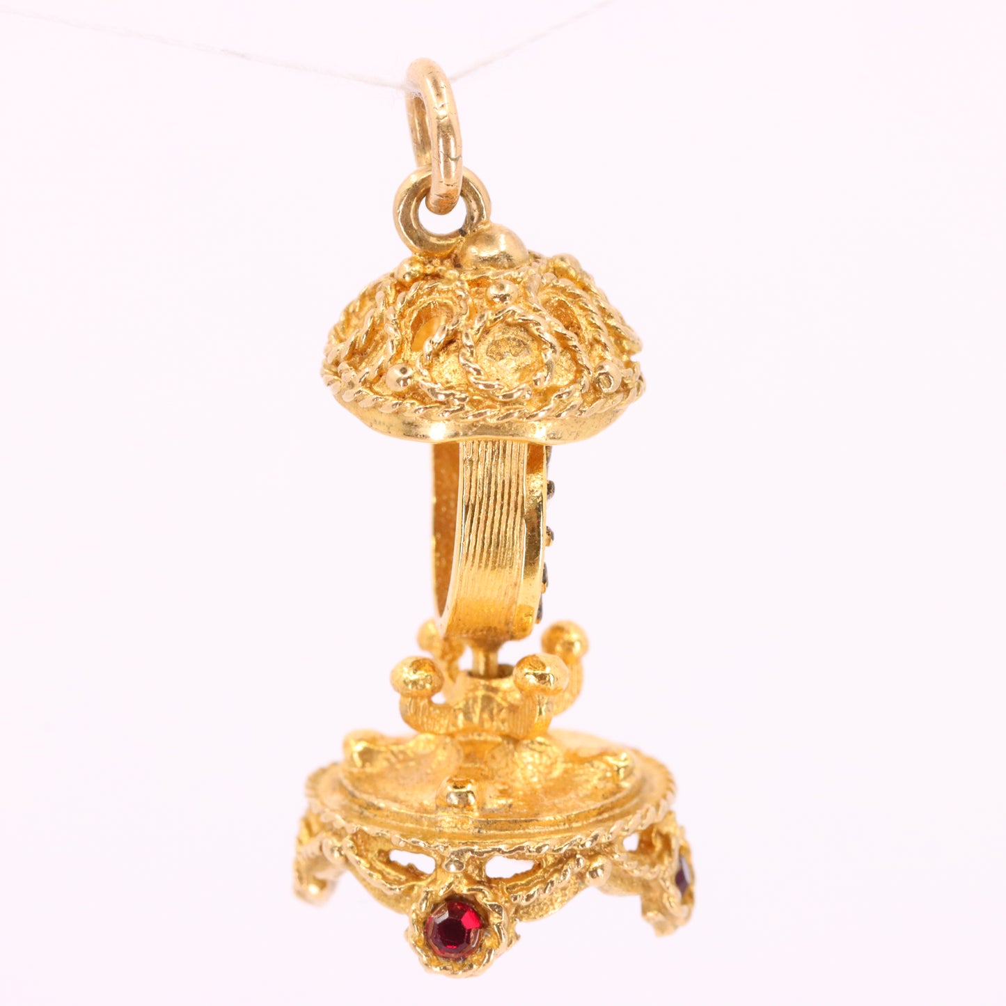 Vintage 9ct Hallmarked Gold Mantel Clock Charm Pendant Miniature Collectable Gift