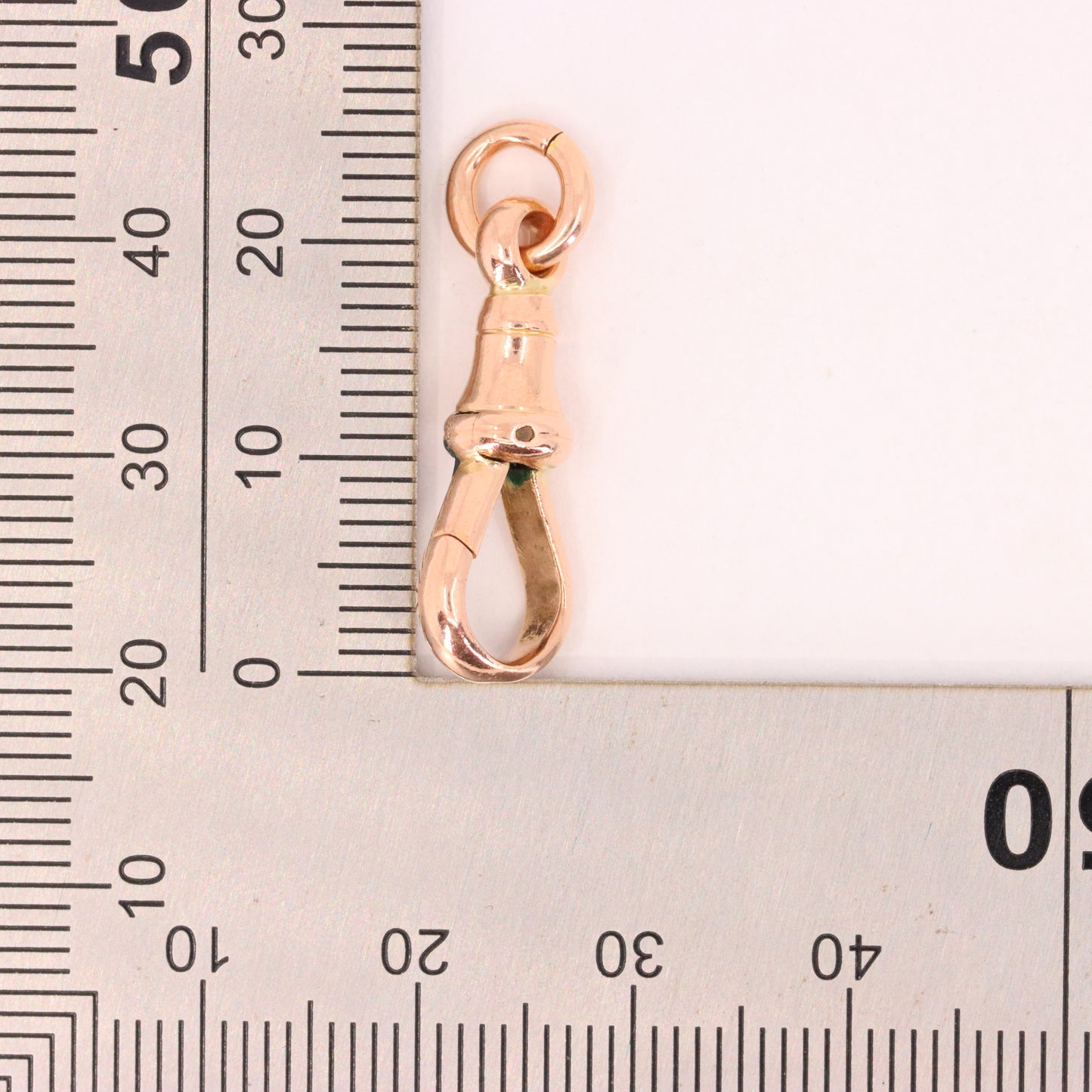 Antique 9ct Hallmarked Rose Gold Albert Dog Clip Clasp Charm Pendant Holder
