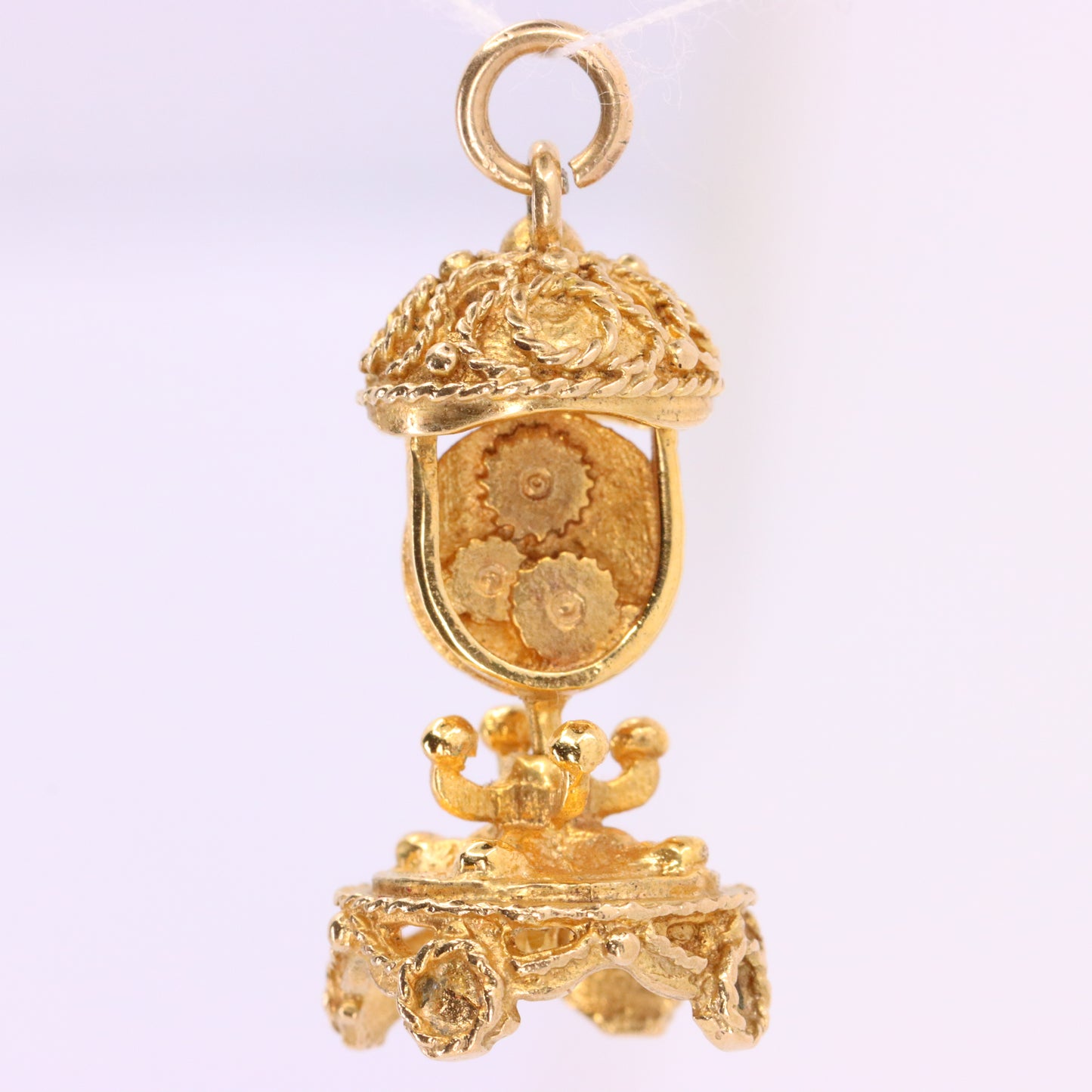 Vintage 9ct Hallmarked Gold Mantel Clock Charm Pendant Miniature Collectable Gift