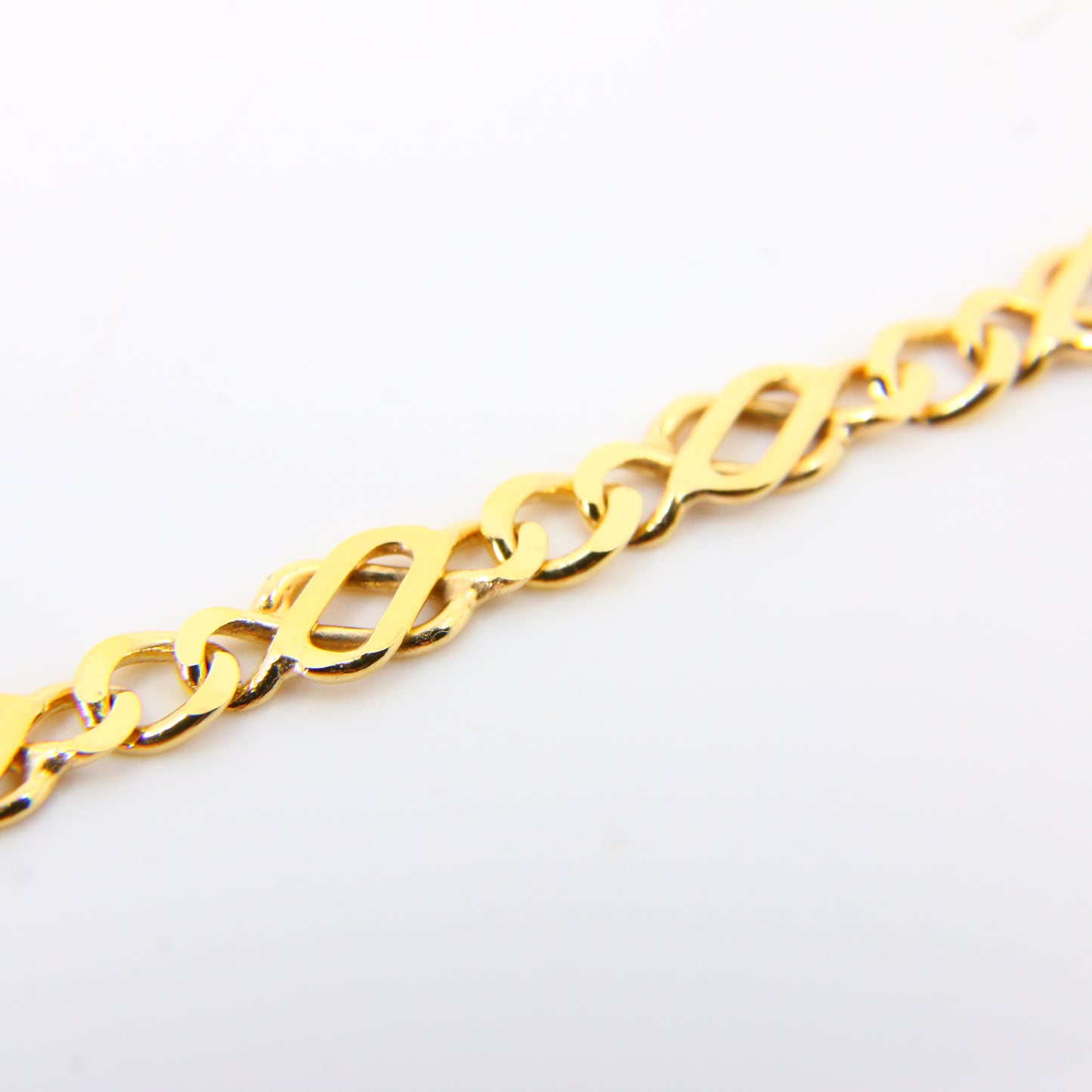 Vintage 9ct 4mm Celtic Links Chain Necklace 20" Yellow Gold Hallmarked Boxed