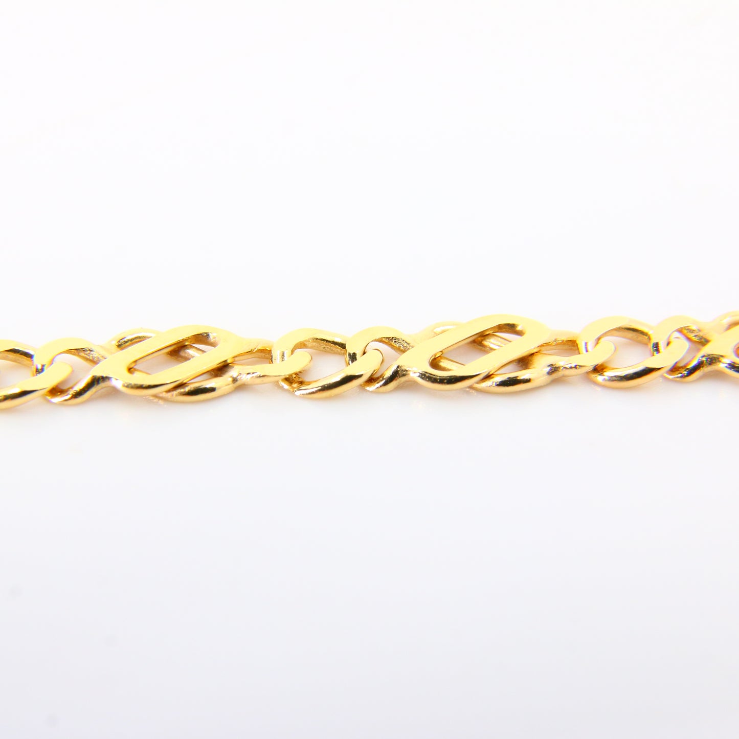 Vintage 9ct 4mm Celtic Links Chain Necklace 20" Yellow Gold Hallmarked Boxed