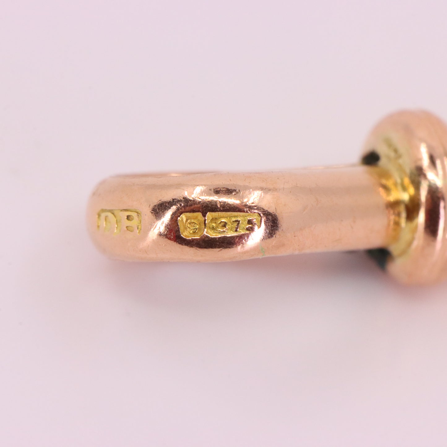 Antique 9ct Hallmarked Rose Gold Albert Dog Clip Clasp Charm Pendant Holder