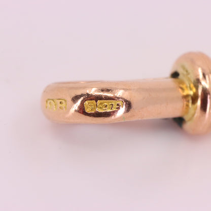 Antique 9ct Hallmarked Rose Gold Albert Dog Clip Clasp Charm Pendant Holder