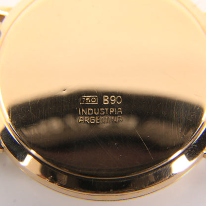 Vintage 18ct Gold Longines Cal 490 Wristwatch With Small Seconds