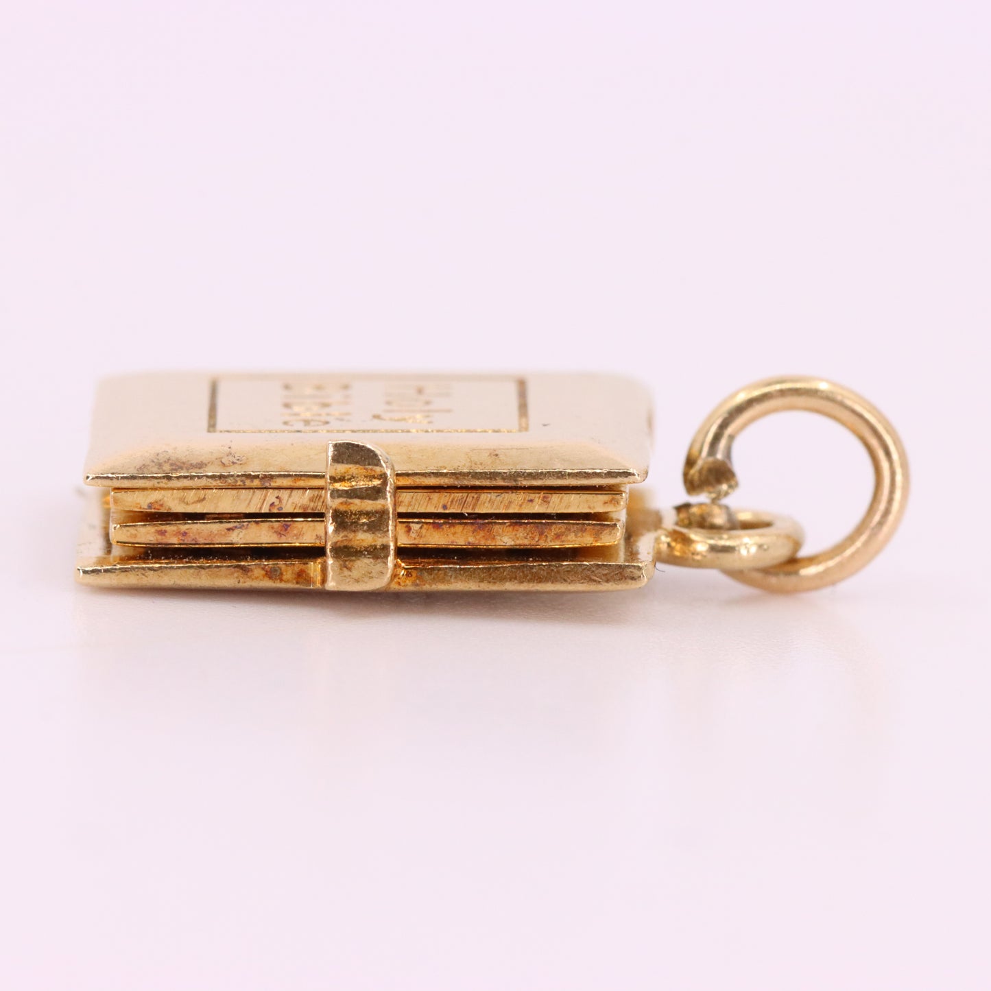Vintage 9ct Hallmarked Gold Opening Holy Bible Charm Religious Pendant Gift