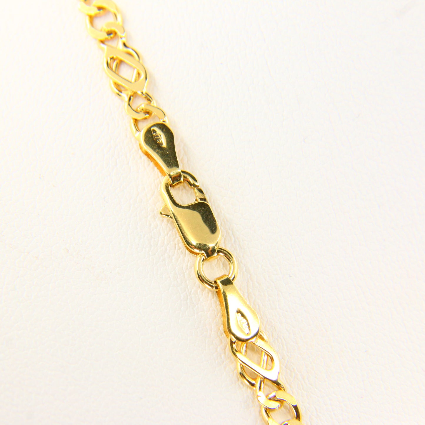 Vintage 9ct 4mm Celtic Links Chain Necklace 20" Yellow Gold Hallmarked Boxed