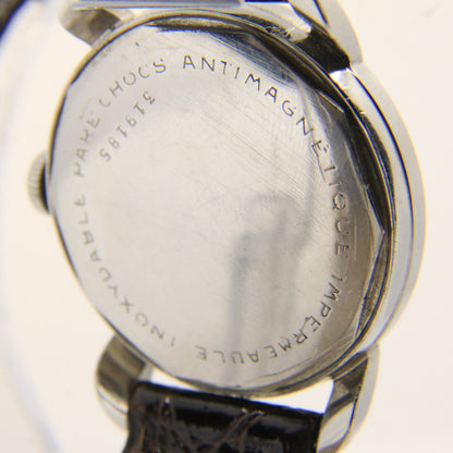 Vintage Alpina Cal 598 Stainless Steel Wristwatch With Small Seconds circa 1950s