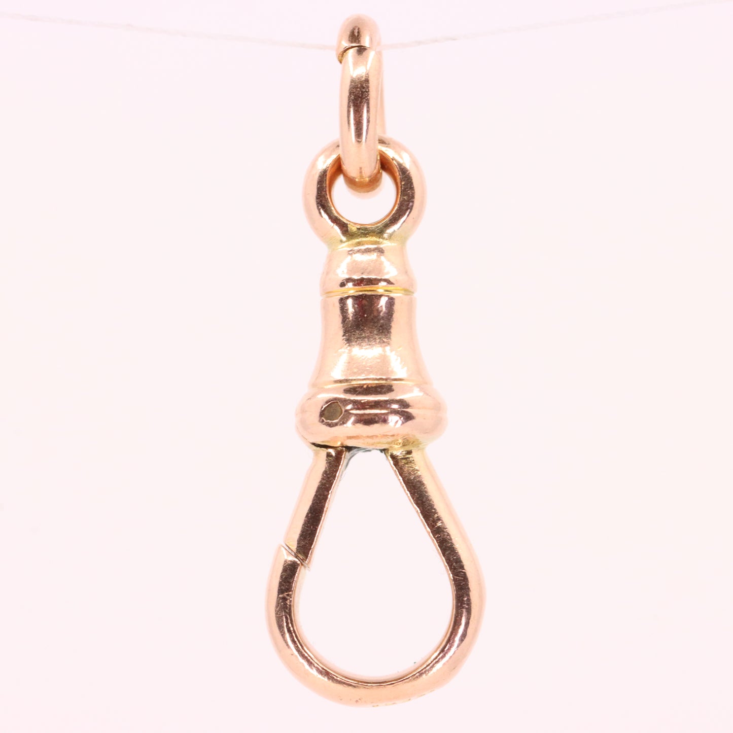 Antique 9ct Hallmarked Rose Gold Albert Dog Clip Clasp Charm Pendant Holder