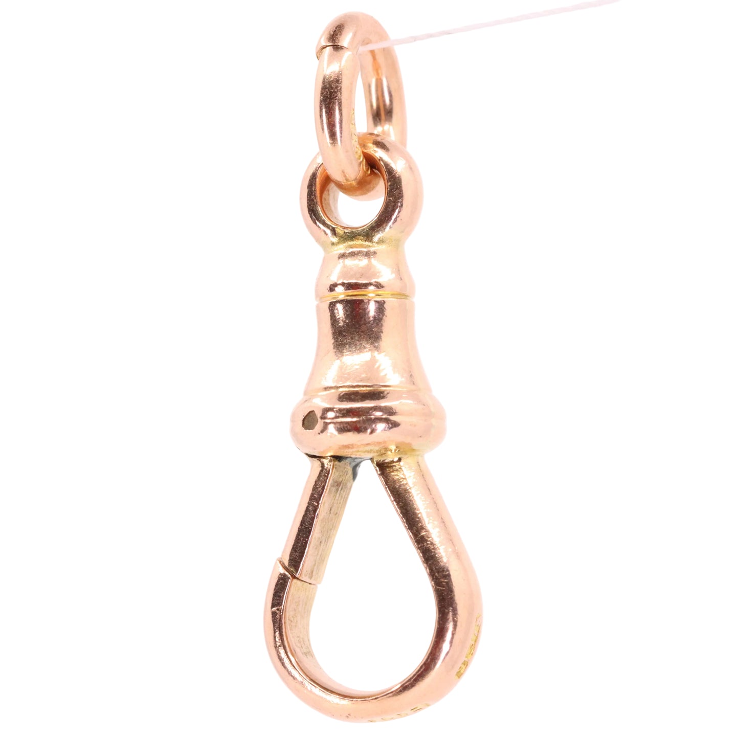 Antique 9ct Hallmarked Rose Gold Albert Dog Clip Clasp Charm Pendant Holder