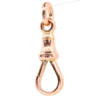 Antique 9ct Hallmarked Rose Gold Albert Dog Clip Clasp Charm Pendant Holder