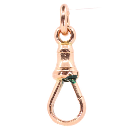Antique 9ct Hallmarked Rose Gold Albert Dog Clip Clasp Charm Pendant Holder