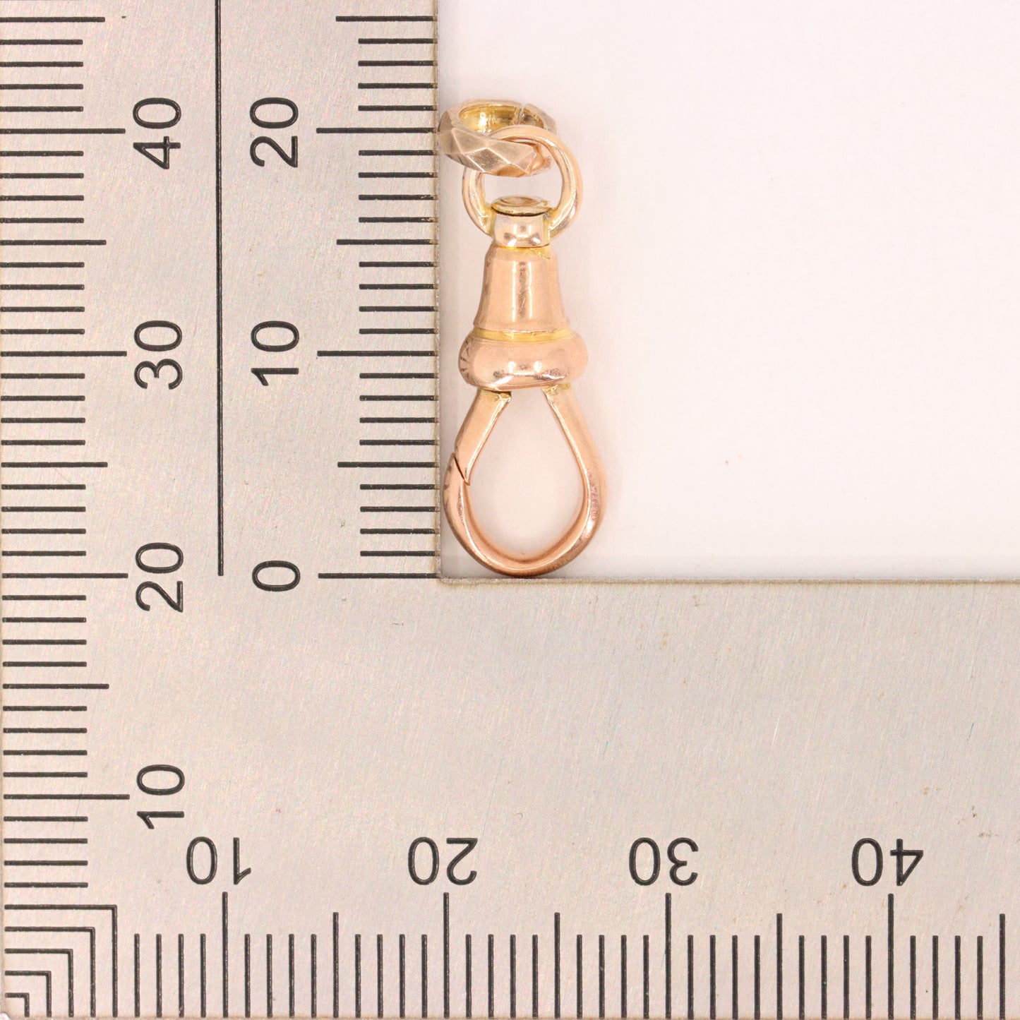 Antique 9ct Rose Gold Albert Dog Clip Clasp Charm Pendant Holder Jewellery