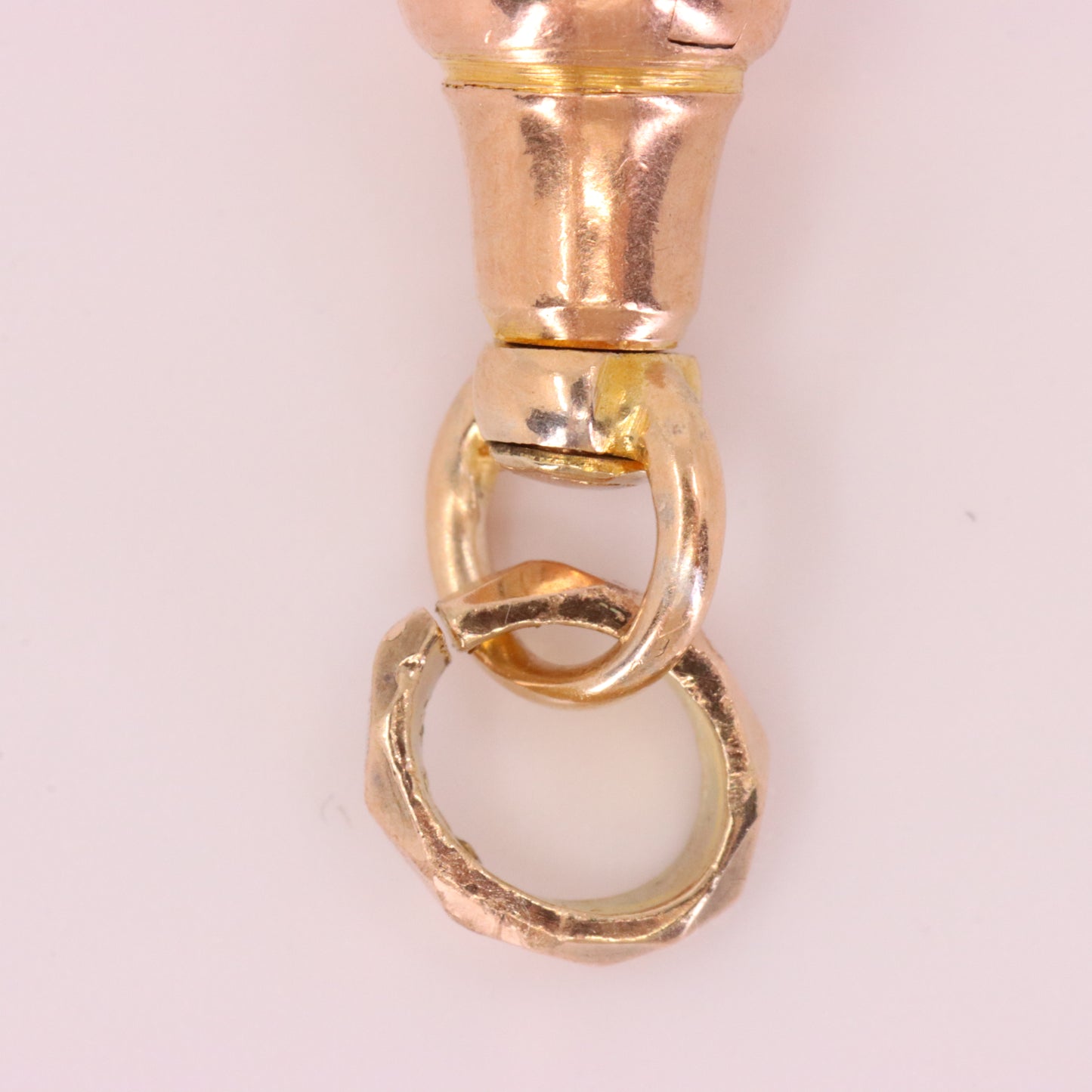 Antique 9ct Rose Gold Albert Dog Clip Clasp Charm Pendant Holder Jewellery
