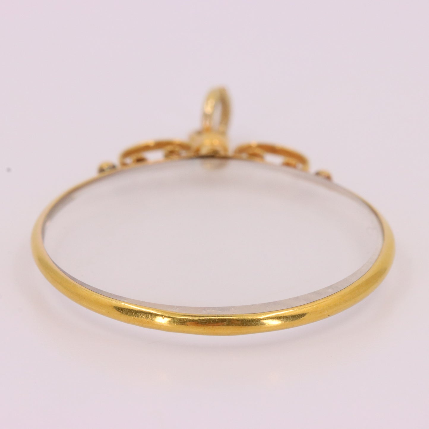 Antique 18ct Yellow Gold Double Sided Photo Frame Pendant Charm Keepsake Gift
