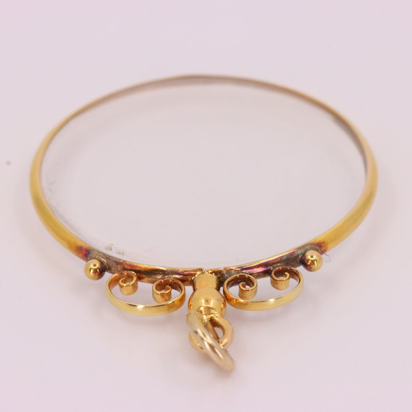 Antique 18ct Yellow Gold Double Sided Photo Frame Pendant Charm Keepsake Gift