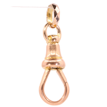 Antique 9ct Rose Gold Albert Dog Clip Clasp Charm Pendant Holder Jewellery