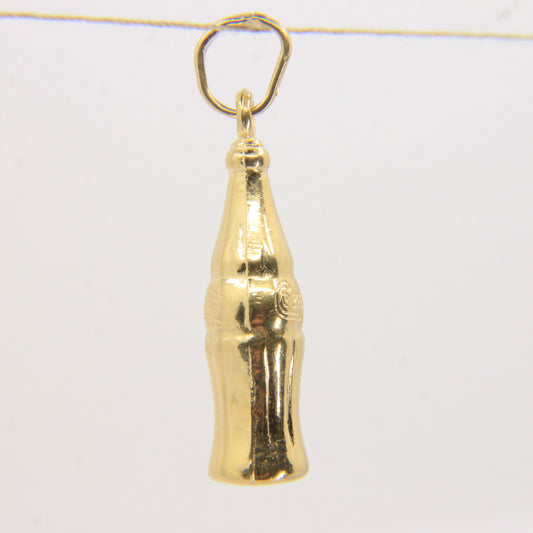 Vintage 9ct Hallmarked Gold Coca Cola Bottle Charm Collectable Pendant Gift