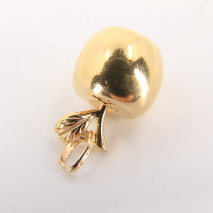 Vintage 9ct Hallmarked Gold Apple Pendant Charm Fruit Themed Lucky Gift