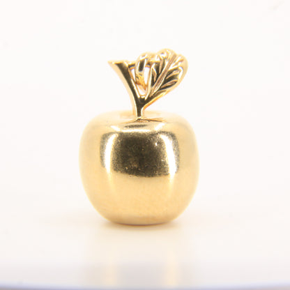 Vintage 9ct Hallmarked Gold Apple Pendant Charm Fruit Themed Lucky Gift