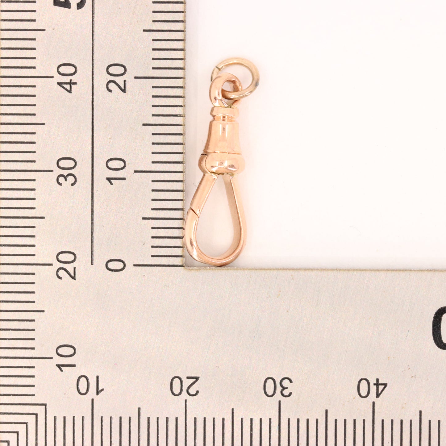Antique 9ct Rose Gold Albert Dog Clip Clasp Charm Holder Jewellery Finding