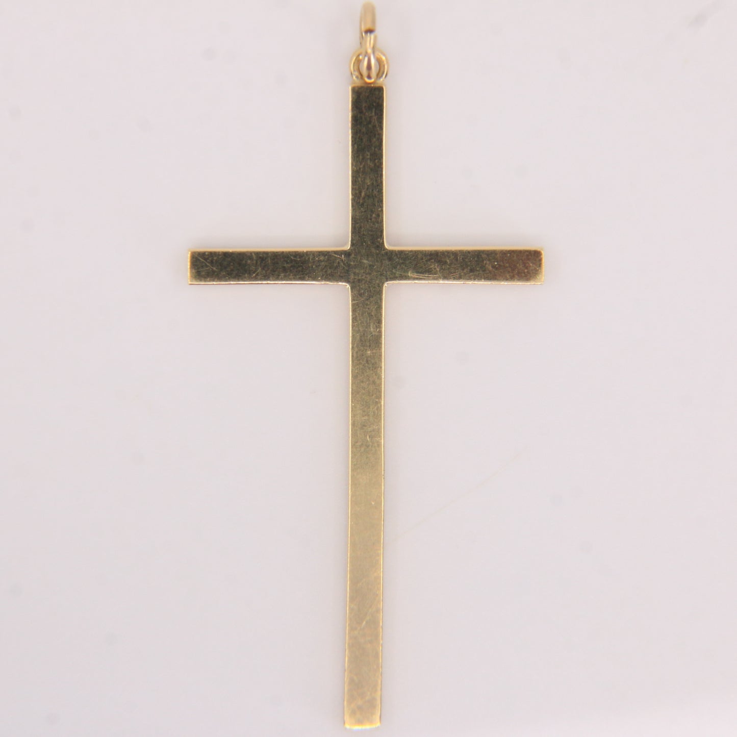 Vintage 9ct Hallmarked Yellow Gold Cross Pendant Engraved Detail Religious Gift