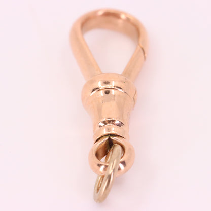 Antique 9ct Rose Gold Albert Dog Clip Clasp Charm Holder Jewellery Finding