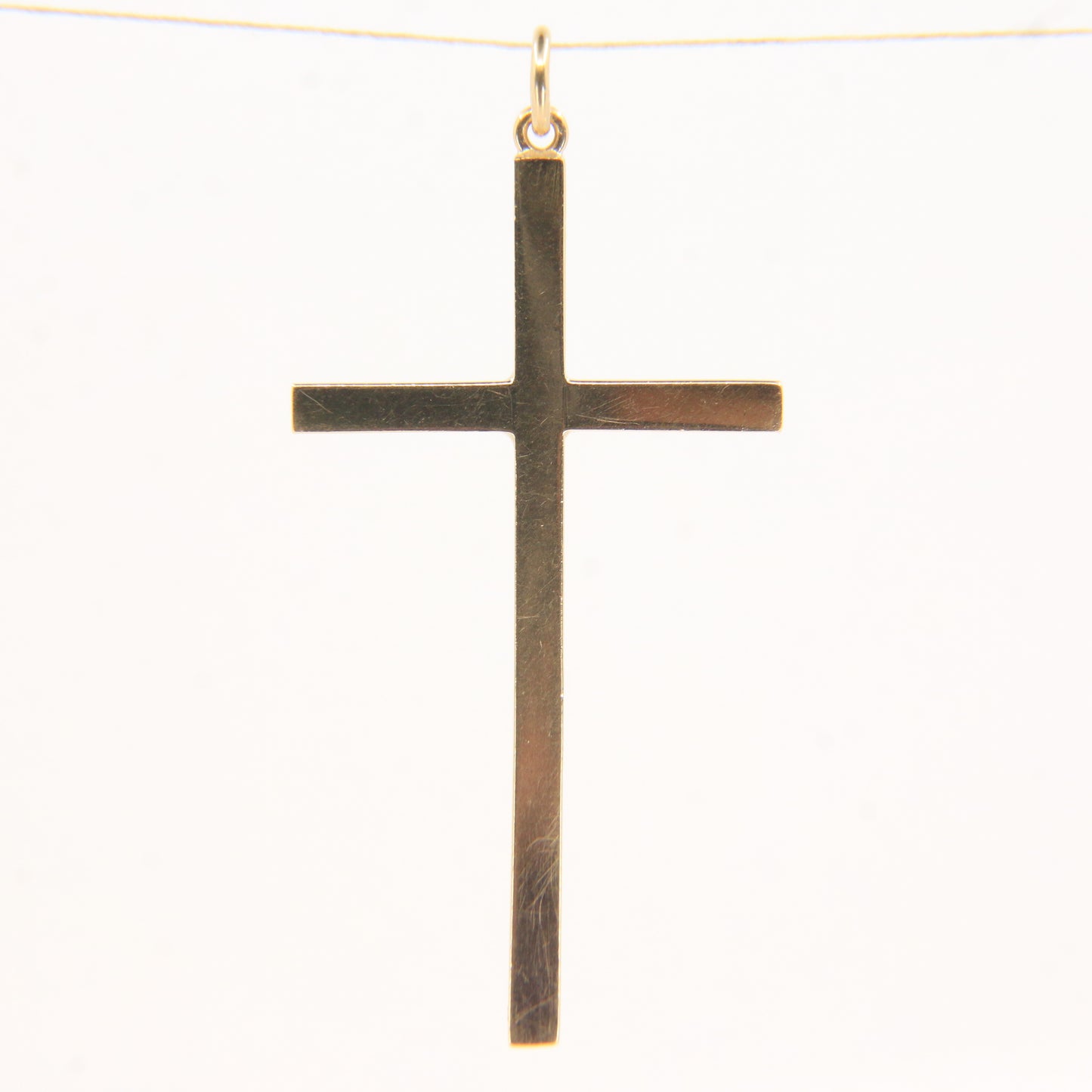 Vintage 9ct Hallmarked Yellow Gold Cross Pendant Engraved Detail Religious Gift