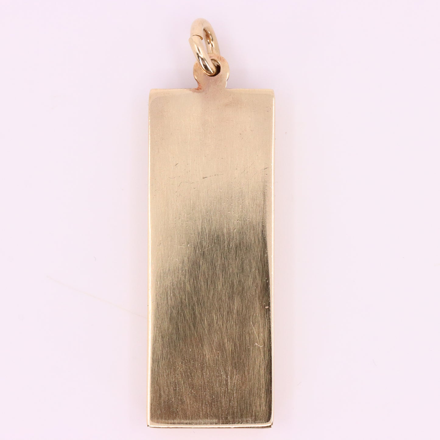 Vintage 9ct Hallmarked Sheffield 1979 Yellow Gold Ingot Pendant 29.6g
