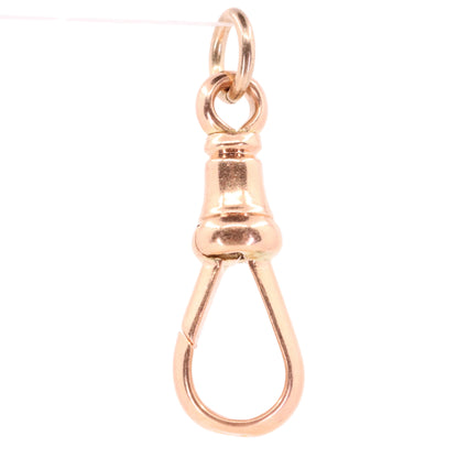 Antique 9ct Rose Gold Albert Dog Clip Clasp Charm Holder Jewellery Finding