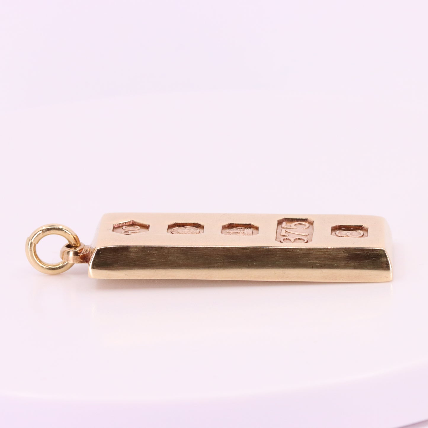 Vintage 9ct Hallmarked Sheffield 1979 Yellow Gold Ingot Pendant 29.6g