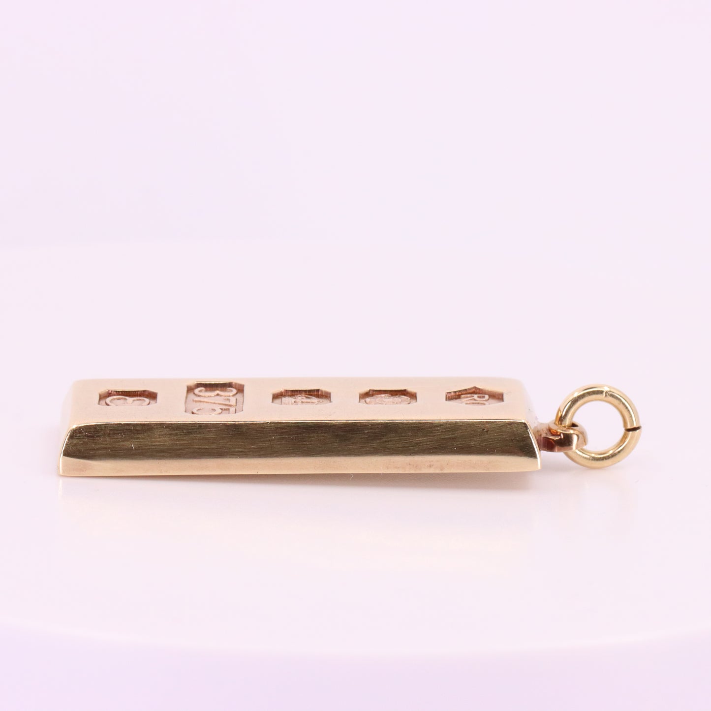 Vintage 9ct Hallmarked Sheffield 1979 Yellow Gold Ingot Pendant 29.6g