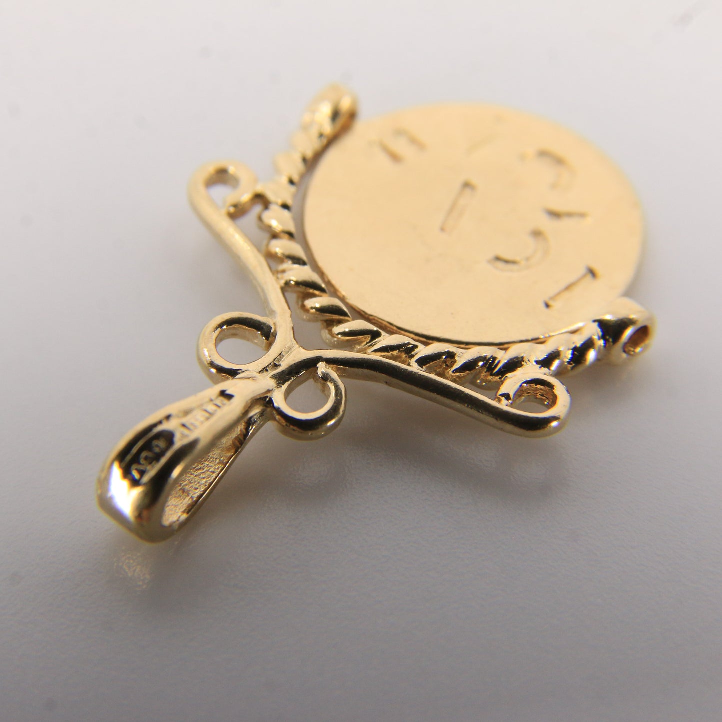 Vintage 9ct Hallmarked Gold Spinner Secret I Love You Pendant Charm Yellow Gold