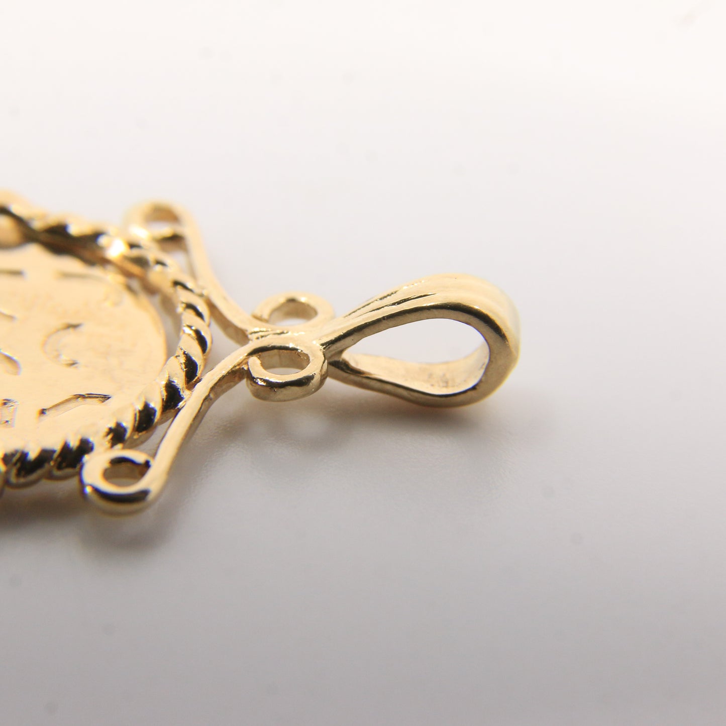 Vintage 9ct Hallmarked Gold Spinner Secret I Love You Pendant Charm Yellow Gold