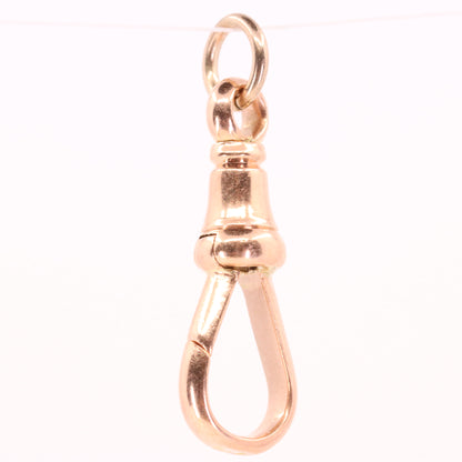 Antique 9ct Rose Gold Albert Dog Clip Clasp Charm Holder Jewellery Finding